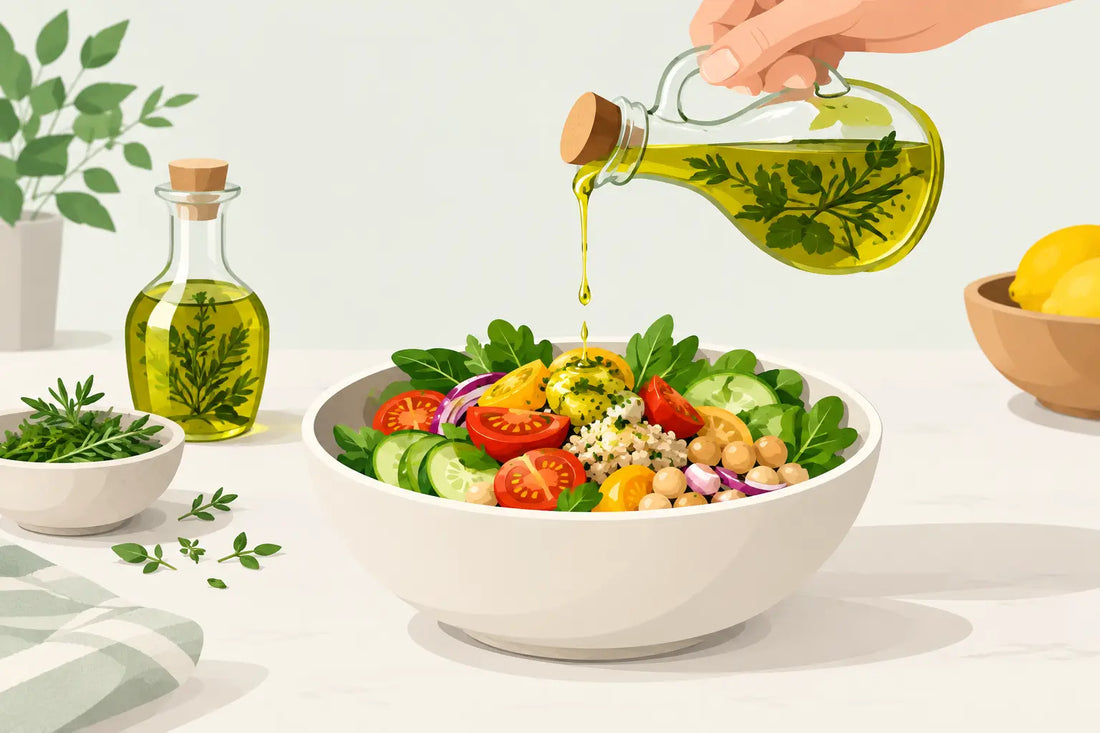 How to Drizzle Herb Oil for Brighter Dishes