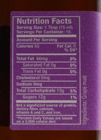 Back label of Kofinas Saba Petimezi with nutrition facts; ingredient grape must