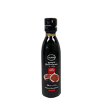 Black bottle of Kofinas fig balsamic glaze with a fig label and red accent