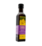 Tall dark bottle of Kofinas Saba Petimezi grape must reduction with a purple label