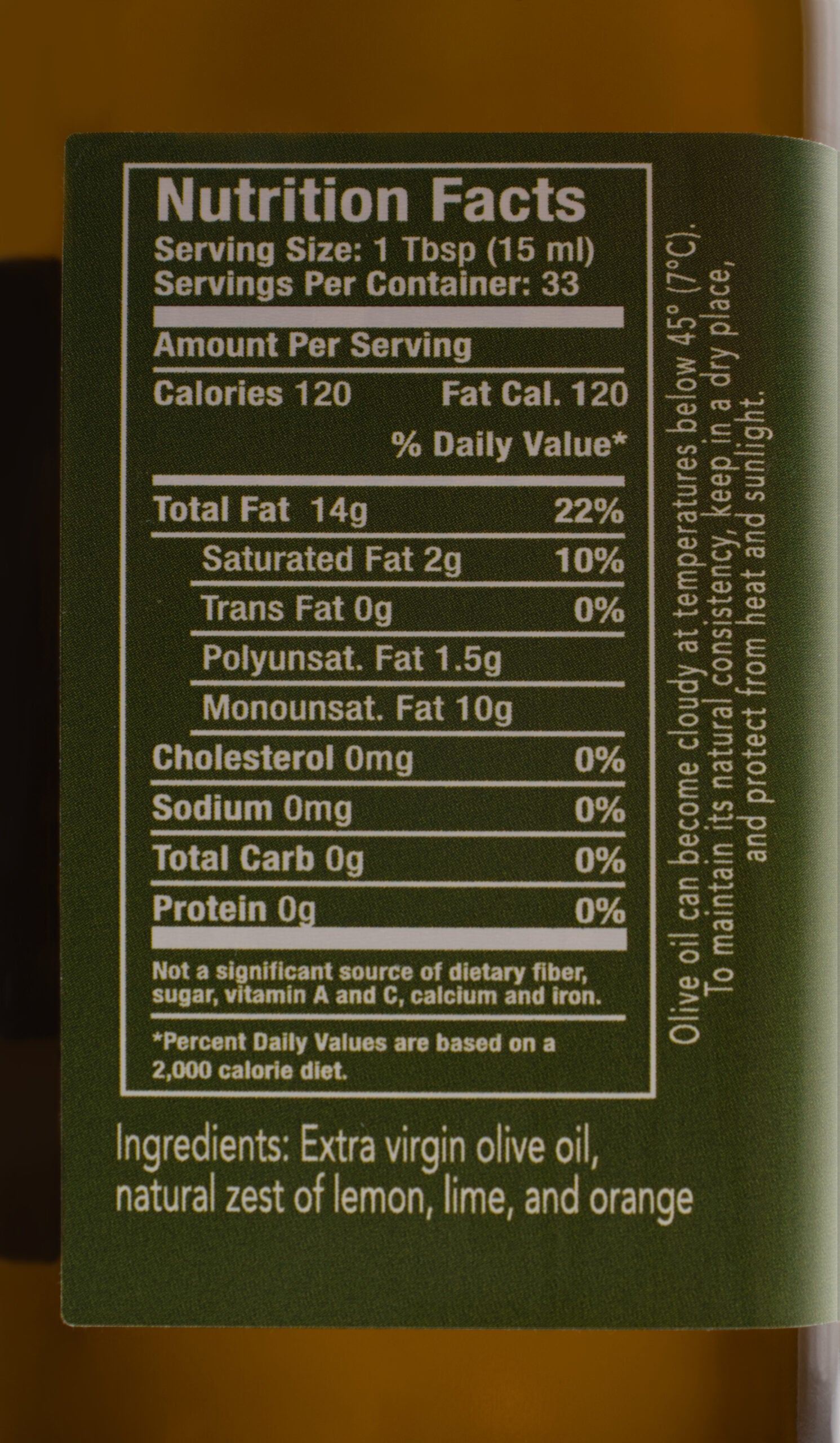 Lemon Zest Infused Olive Oil