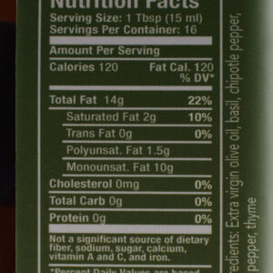 Chipotle Infused Olive Oil 250ml (8.5oz) - Image 2