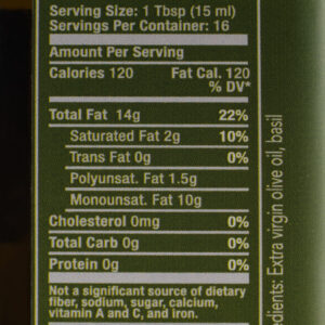 Basil Infused Olive Oil 250ml(8.5oz) - Image 3