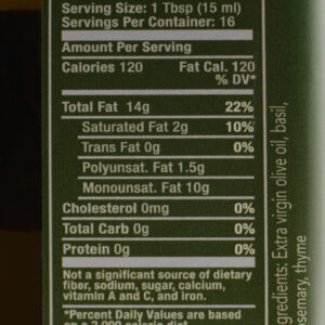 Mediterranean Infused Olive Oil 500ml(16.9oz) - Image 3